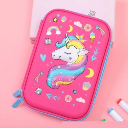 

promo ✨ -Kotak Pensil Unicorn Tempat pensil 3D Hardtop Hadiah anak Perempuan - KP Kpla Ungu