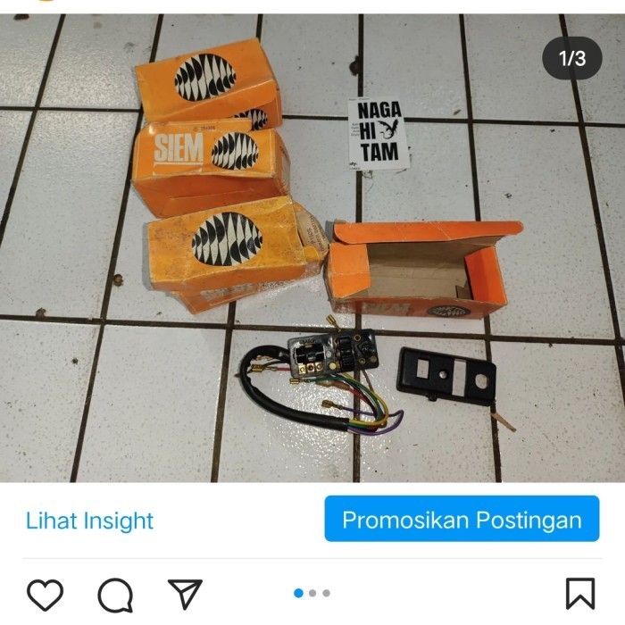 saklar grabor Vespa PTS original NOS