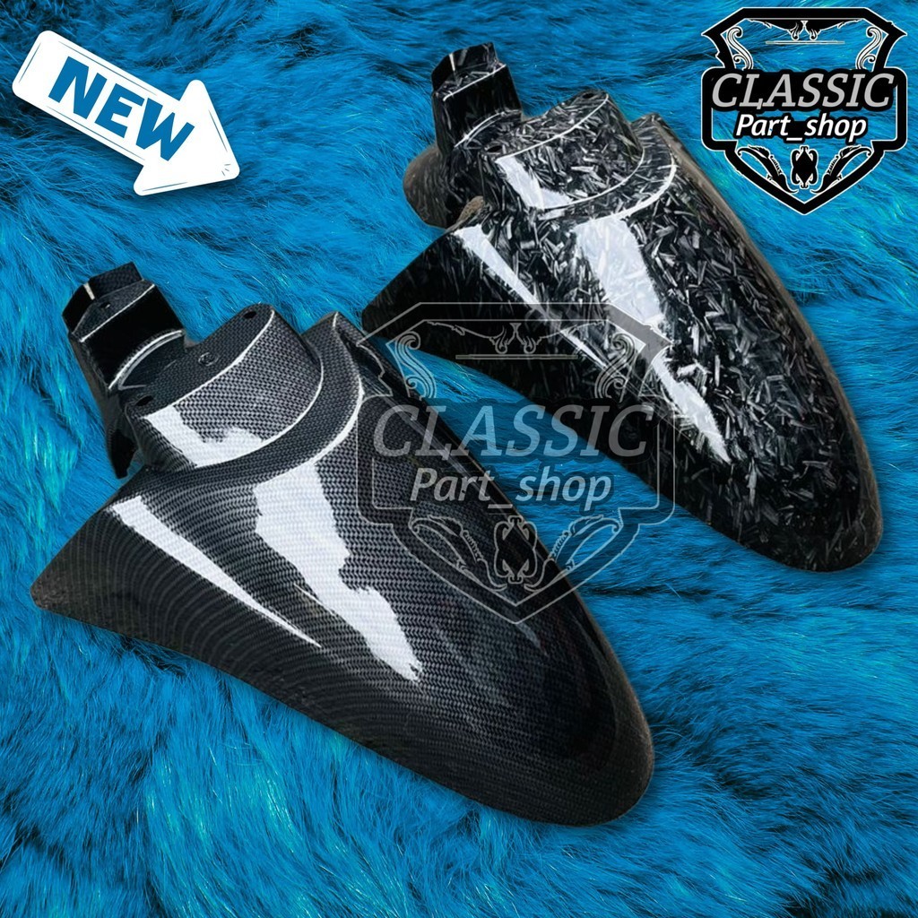 Slebor depan honda scoopy fi 2013-2016 carbon celup forged kevlar glossy