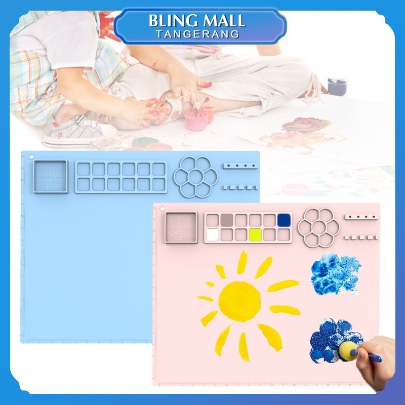 

Painting Mat Anti Air Silikon Kelas Makanan Painting Mat Dengan Palet Tahan Lama Anti Api 40*50cm