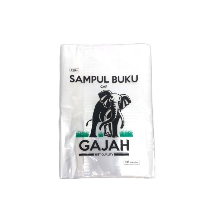 

Sampul Buku Plastik Cap GAJAH Ukuran Folio PACK (1 Pack isi 100s)