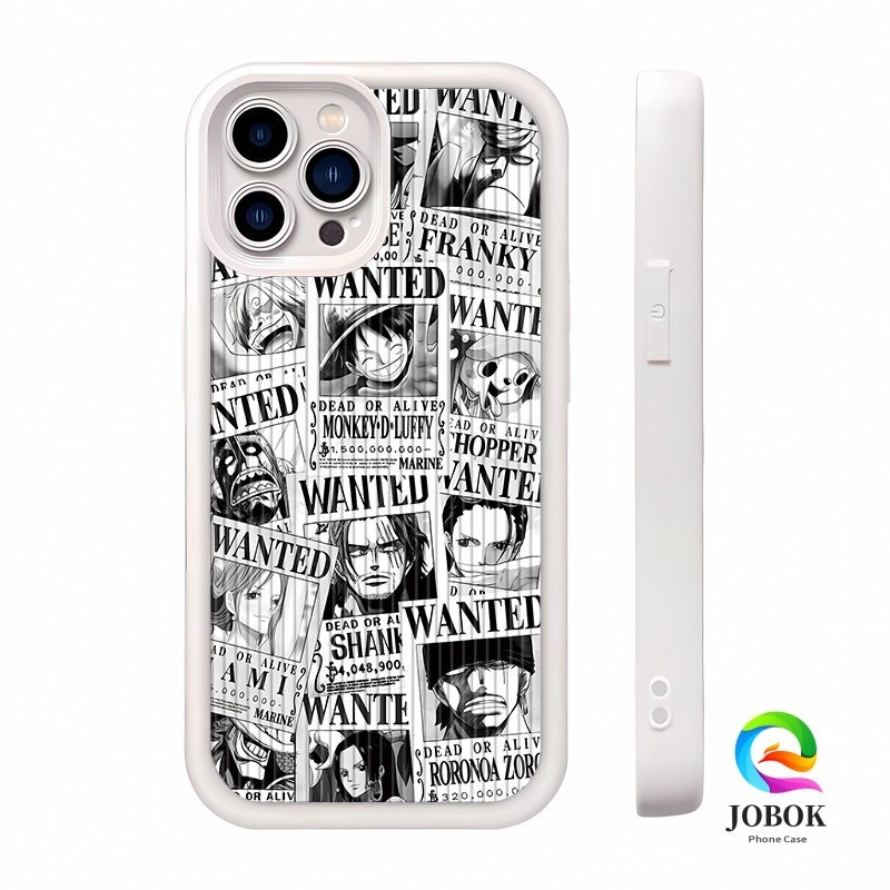 Case Iphone One Piece Wanted Lucu  Case Iphone 13 12 11 PRO MAX 14 15 PLUS XS XR 6+ 7+ 8 PLUS