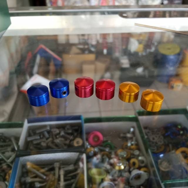 Monel tutup baut 8 gold blue red biru merah variasi