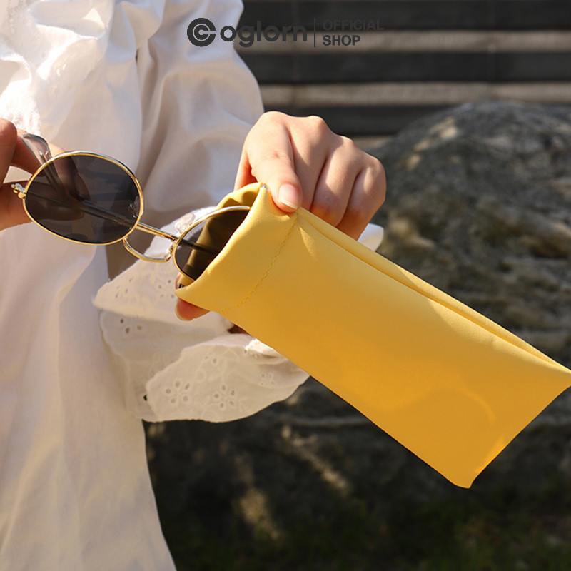 Coglorn Tas Penyimpanan Kacamata Hitam Uniseks Tas Penyimpanan Kacamata Penutup Otomatis Tas Kacamat