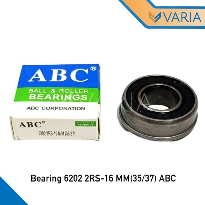 Bearing 6202 2RS 16 mm 35/37 ABC Laher Tutup Karet Gerobak Dorong Special Bore