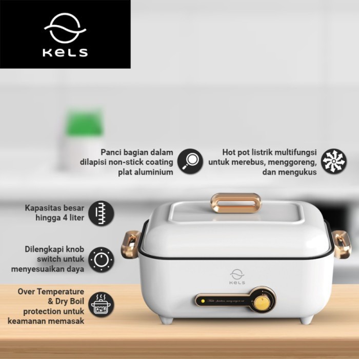 Tokosiap Kels 4 Ltr Moshi Panci Multi Cooker - Krem