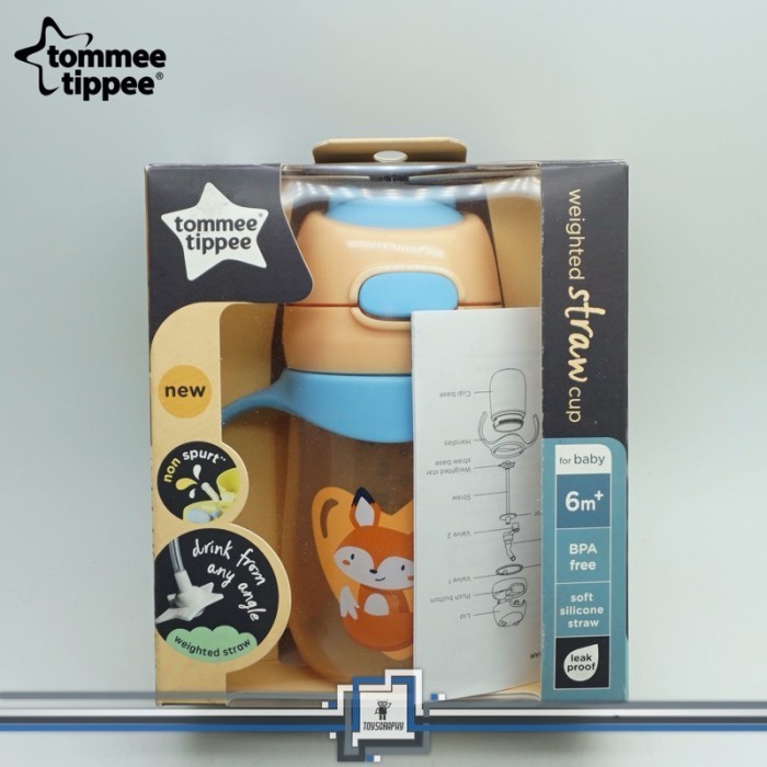 Tommee Tippee Weighted Straw Cup 240ml Botol Minum Bayi Sippy Training