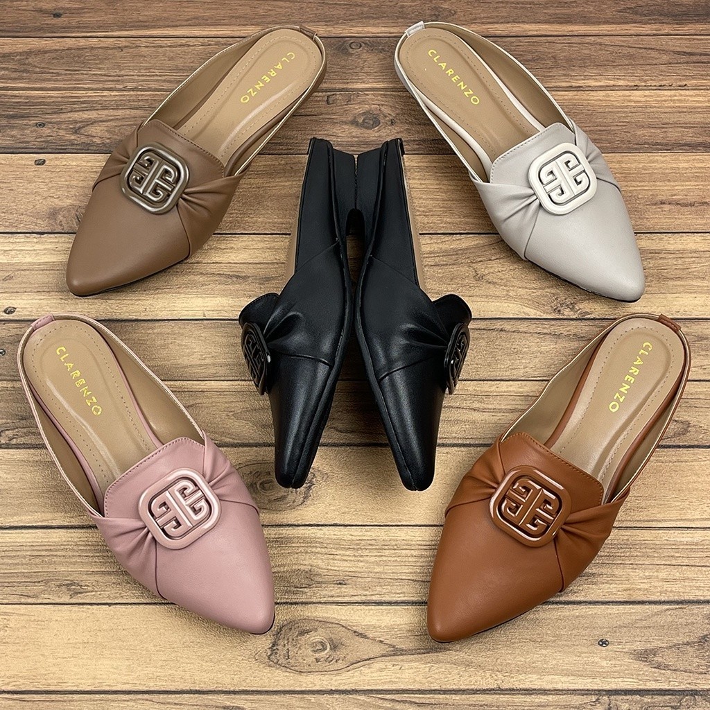 GR53WS Sepatu Wanita Slip On Mules DM01 ~ Clarenzo