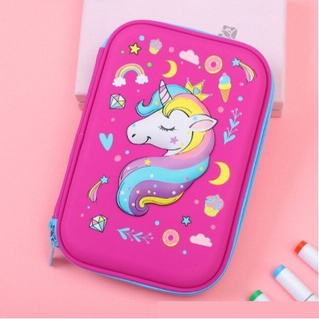 

NEW ! BEST SELLER Kotak Pensil Unicorn Tempat pensil 3D Hardtop Hadiah anak Perempuan - KP Kpla Ungu