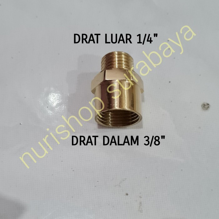 Sok Drat luar dalam 1/4 x 3/8 / Sock nepel / drat luar dalam 1/4 x 3/8