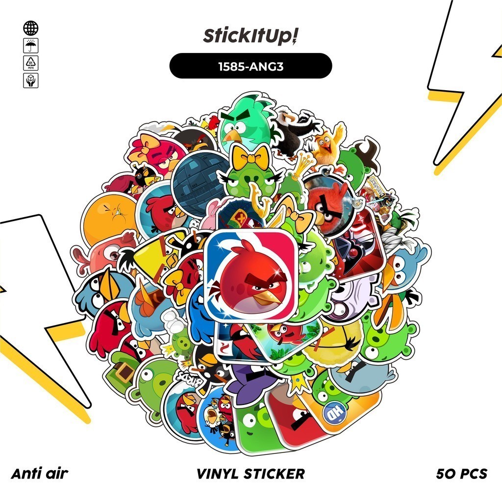

COD✨ 100 Pcs Stiker GAME SERIES ANGRY BIRDS MOBILE CHARACTER MIX 003 Lucu Anti Air Untuk Dekorasi Notebook Sepeda Skateboard Handphone DIY