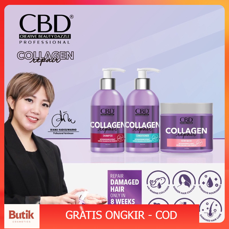 BC - CBD COLLAGEN HAIR REPAIR MASK [UNGU] / SHAMPO / CONDITIONER / HAI MASK / SERUM