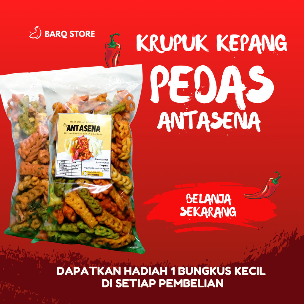

Camian Krupuk Kepang Bantat Pedas Daun Jeruk 250 Gram