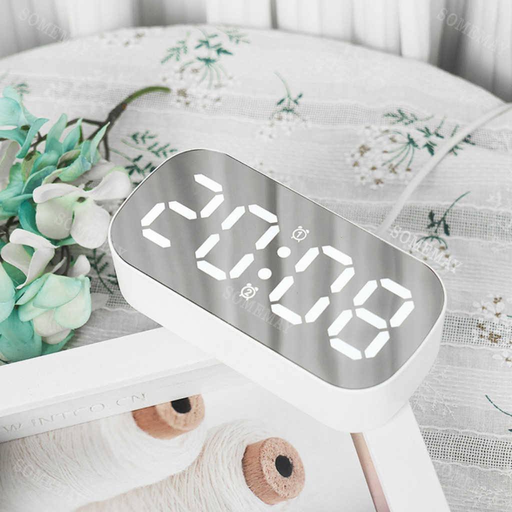 TENSIN Digital Jam Weker Mini Mode Alarm 6637/ Jam alarm dinding / Jam dinding digital LED