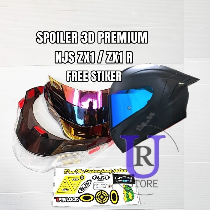 SPOILER 3D HELM NJS ZX 1 / SPOILER 3D HELM NJS ZX 1R / SPOILER 3D NJS ZX1 | KUALITAS PREMIUM