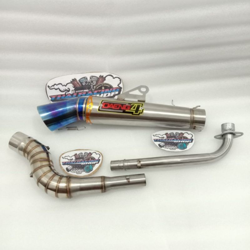 FC34TW Open Spec Daeng sai4 exhaust pipe for xrm 125 wave fury RS125 raider j smash 115 rusi tc 51mm