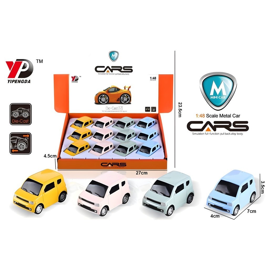 

Toy Studio Mainan Mobil Mobilan Pullback Diecast Mobil Metal Mini Wuling EV Miniatur Mobil Besi