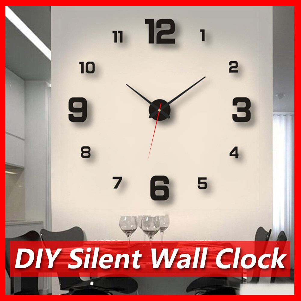 Stiker Kantor Arab Jumbo Angka Jumbo 3D Jumbo Digital Raksasa Original Modern Clock Untuk Dekorasi J