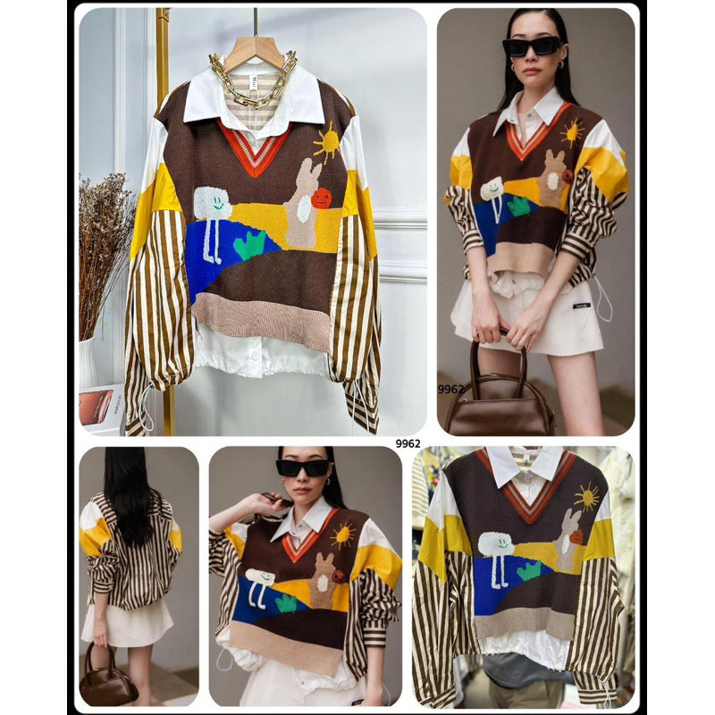 Shunclo - Sunny Blouse Atasan Wanita Import Bangkok Atasan katun import Atasan Wanita Premium Atasan