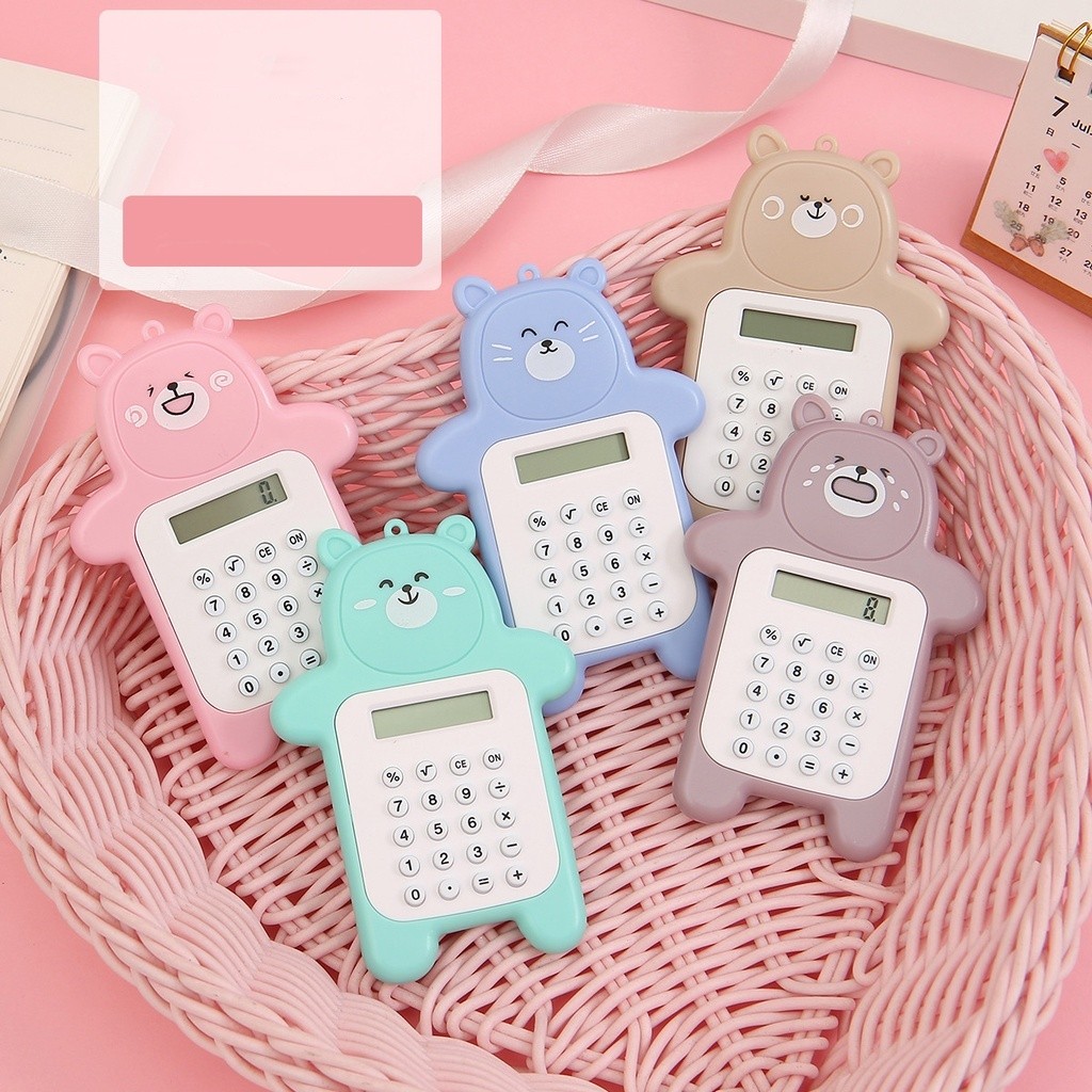

Kalkulator Mini Motif Beruang 8 Digit Tombol Karet C325 Bear Calculator Travel Mini Portable Sekolah Stationary Import
