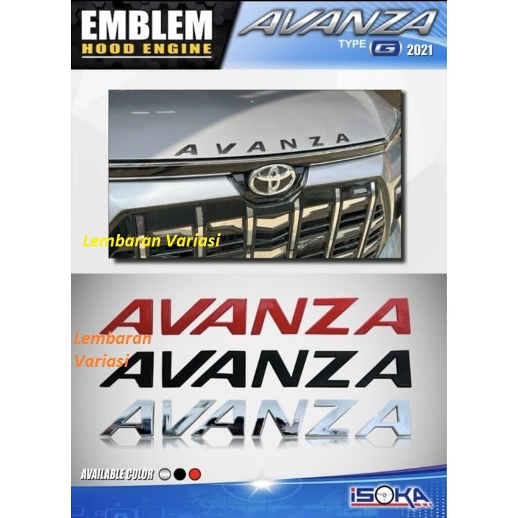 Emblem Kap Mesin AVANZA 2022