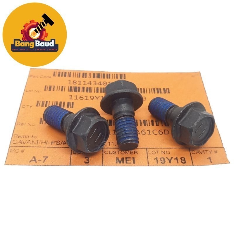 BOLT M8 X 20 MM BAUT 12 BAJA BAUD ORIGINAL PANJANG 2CM BAUT BAJA