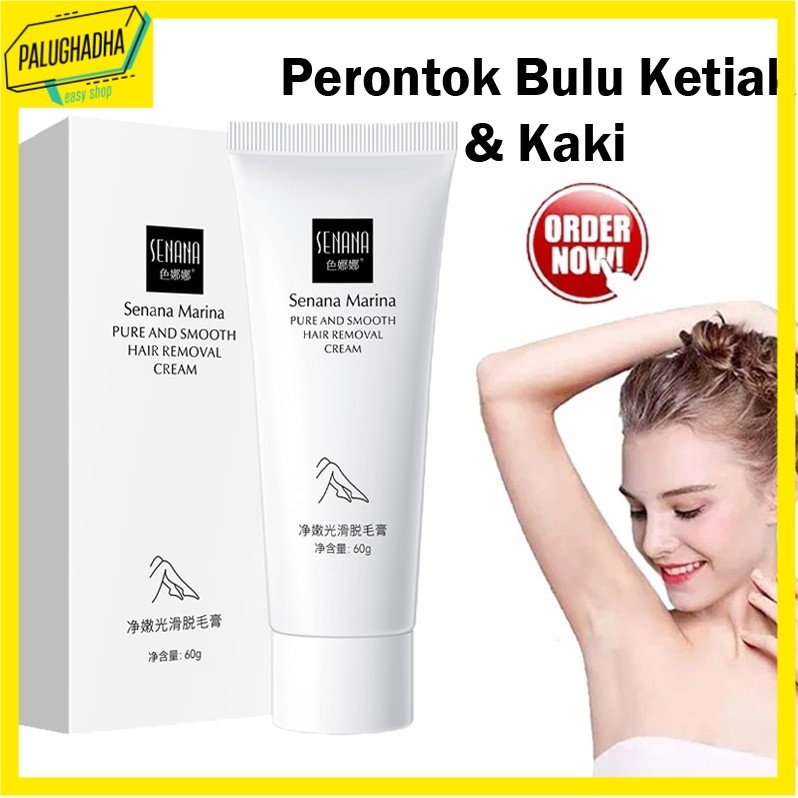 [60g] Senana Marina Perontok Bulu Hair Removal Penghilang Bulu Permanen / Hair  Removal Cream - PALU