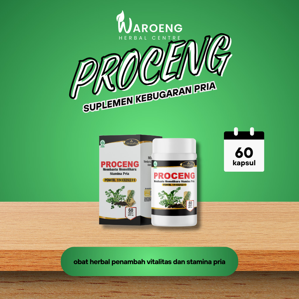 PROCENG Obat Herbal Kuat Sex Tahan Lama Pria Paling Ampuh 100% Original BPOM Atasi Ejakulasi Dini