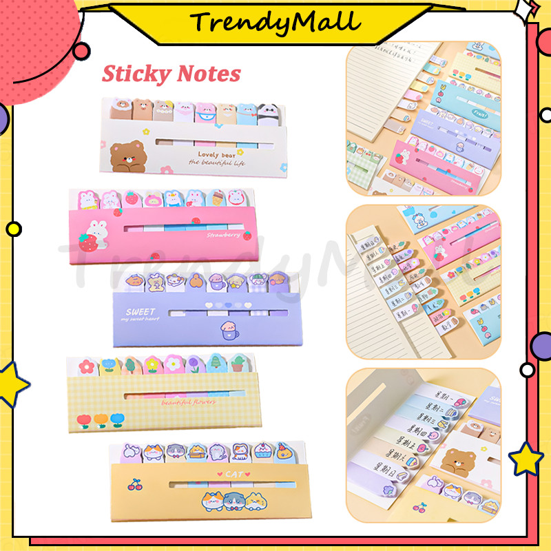 

Sticky Notes Karakter 8IN1/Tempelan Kertas Catatan 120 Lembar /Pembatas Buku Karakter Hewan Lucu /Penanda Buku Stationery Memo Pad Convenience Cute 8 IN 1/sticky notes post it memo pad index