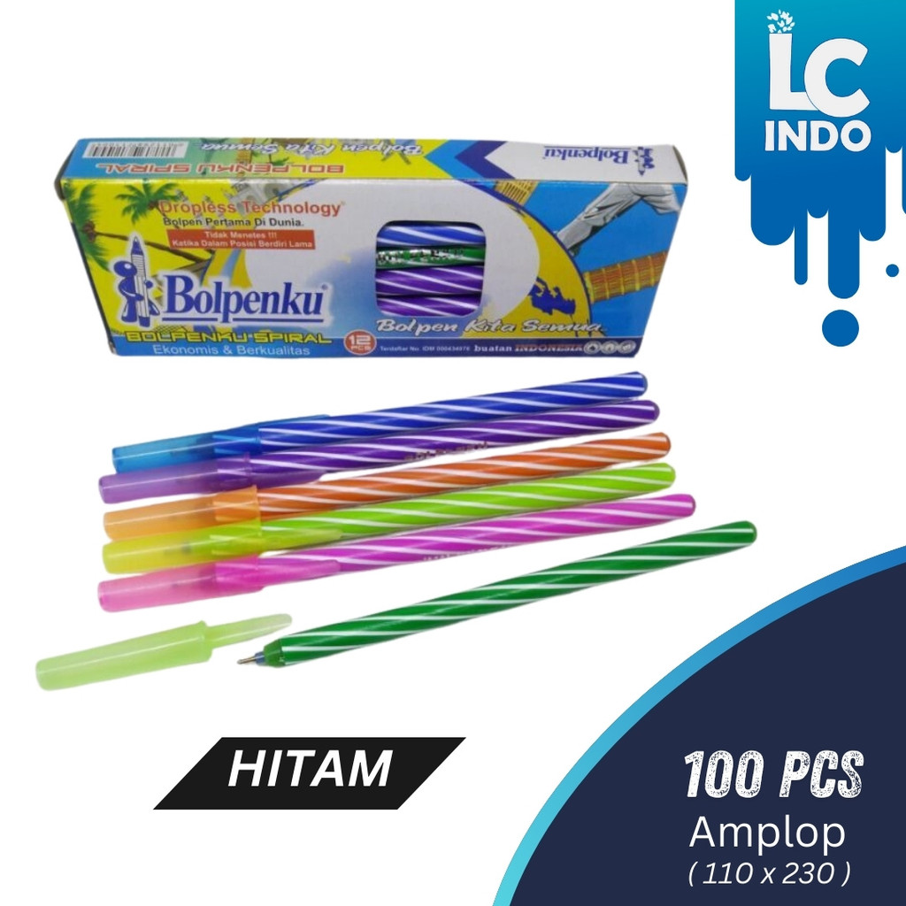 

Pulpen Ballpoint Ulir spiral 1 box 12 pcs