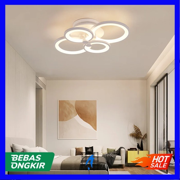 Lampu LED Plafon Modern Ceiling Light 4 Ring