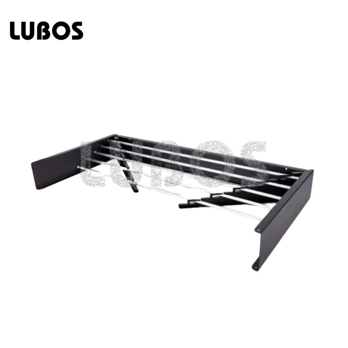 ✨TERLARIS ✨LUBOS Jemuran Baju Invisible Dinding Lipat Apartemen Minimalis - Putih, 60 cm