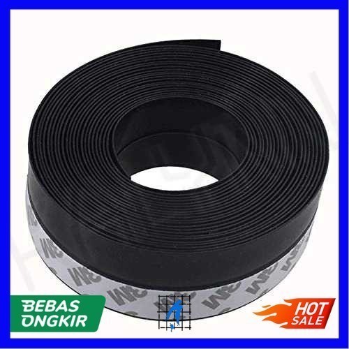 

Lakban Seal Pintu Rubber Flex Door Strip Bottom Seal 5M - Hitam, 25mm x 5 m