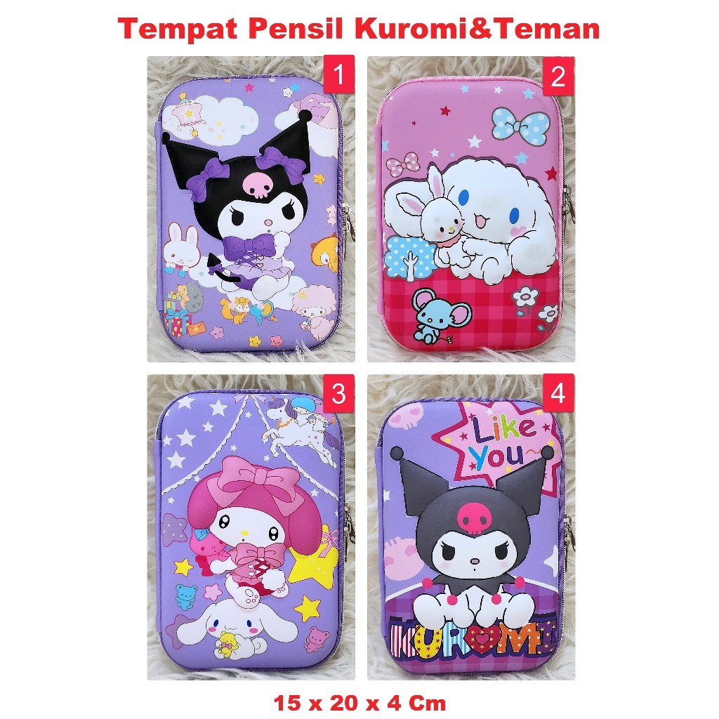 

Tempat Pensil Anak Hardcase Boxes kotak Pencil Case Kuromi Melody dll