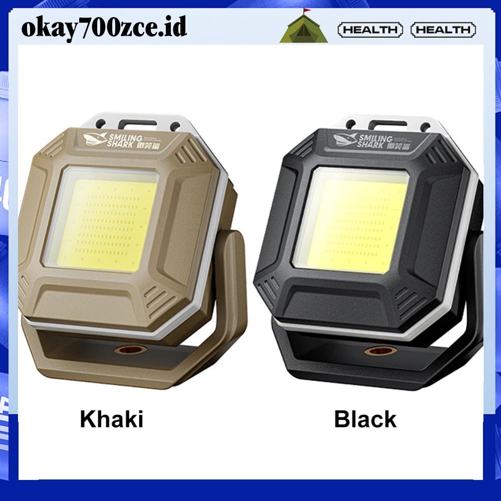 [OKA-id] COB LED Work Light Rechargeable Inspection Light with Magnetic Base (Black)