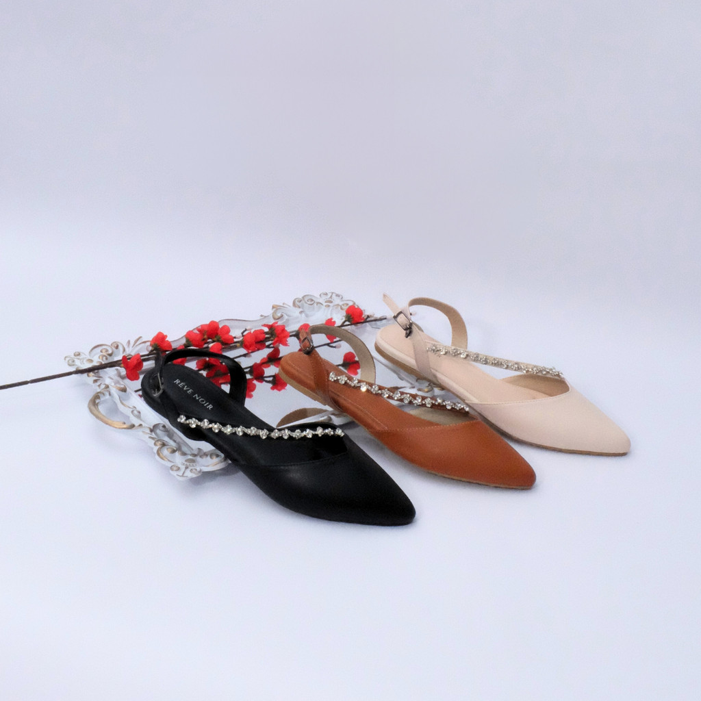 REVE NOIR Hannie Sepatu Sandal Wanita Slip On Mules