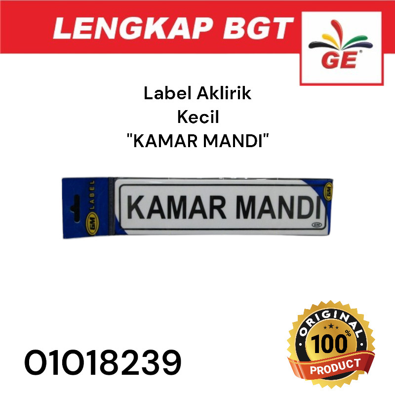 

GM Label Aklirik "KAMAR MANDI" Ukuran Kecil - 01018239