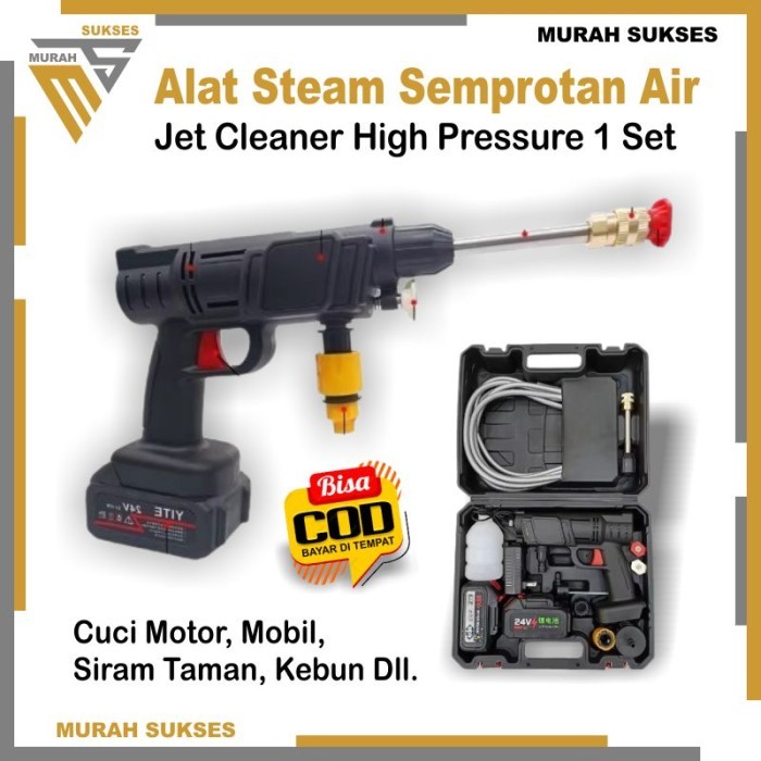 Mesin Semprotan Air Cuci Motor Mobil 1 Set Lengkap Alat Steam Jet Cleaner High Pressure COD