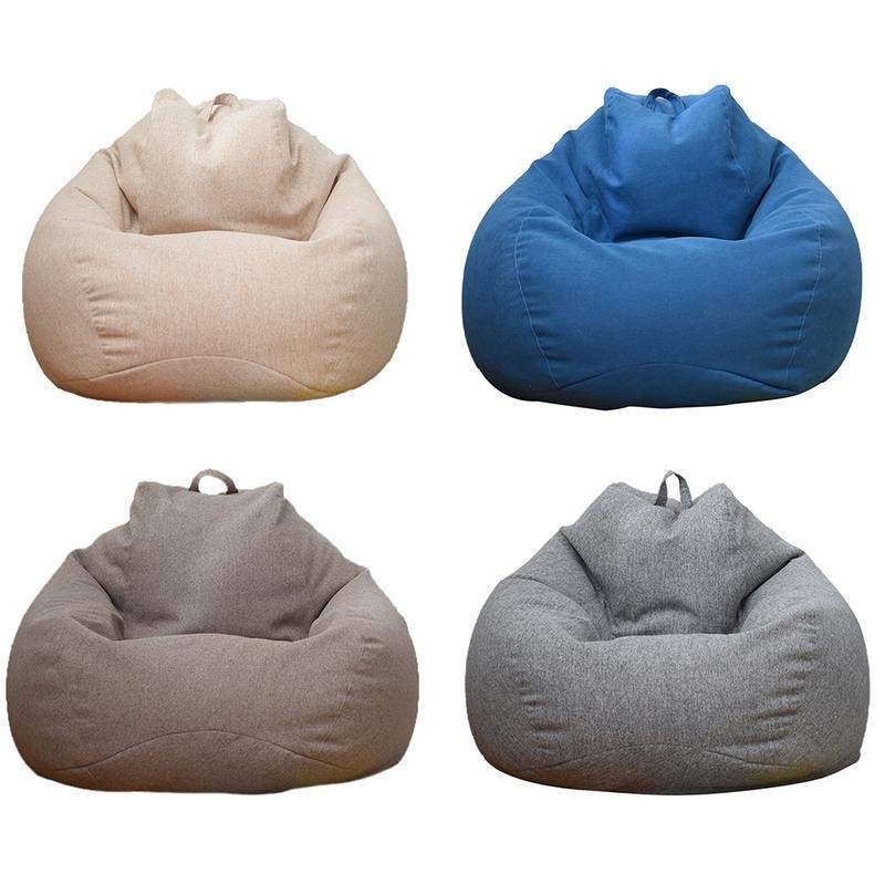 Soft Bean Bag Cover Lazy Sofa Cover Chairs Without Filler Washable Bean Bag Seat Cover Pouf Chair Be