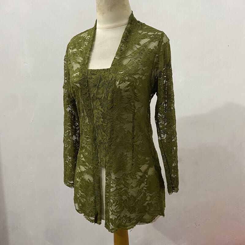 Baju kebaya kutu baru lengan panjang.../Kebaya bali bahan brokat terbaru/Baju kebaya bali lengan pan