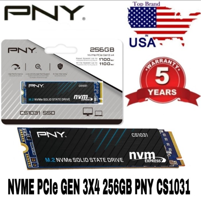 PNY CS1031 | SSD M.2 NVMe 256GB - Gen3x4