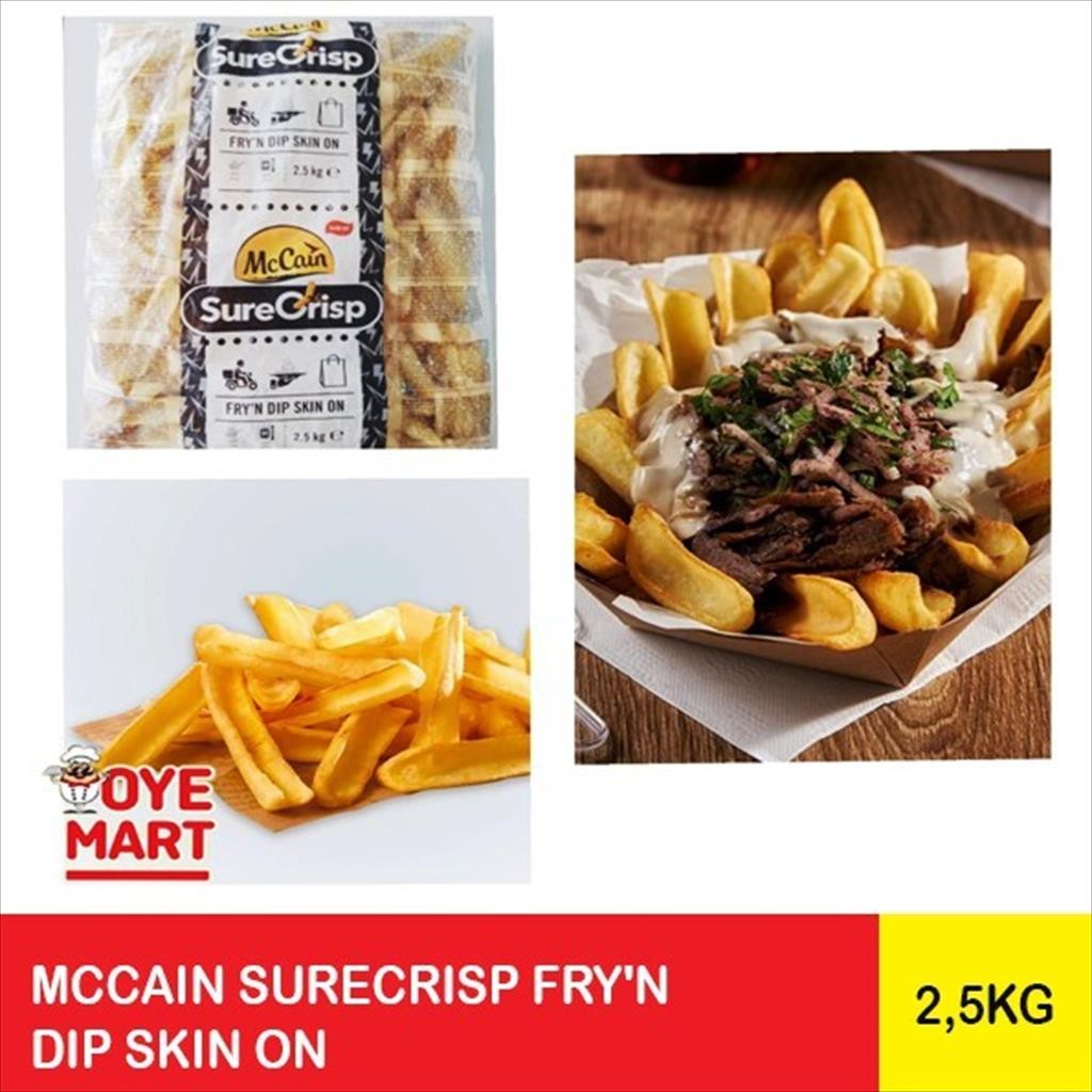 KENTANG GORENG MCCAIN SURECRISP FRY`N DIP SKIN ON 2,5KG
