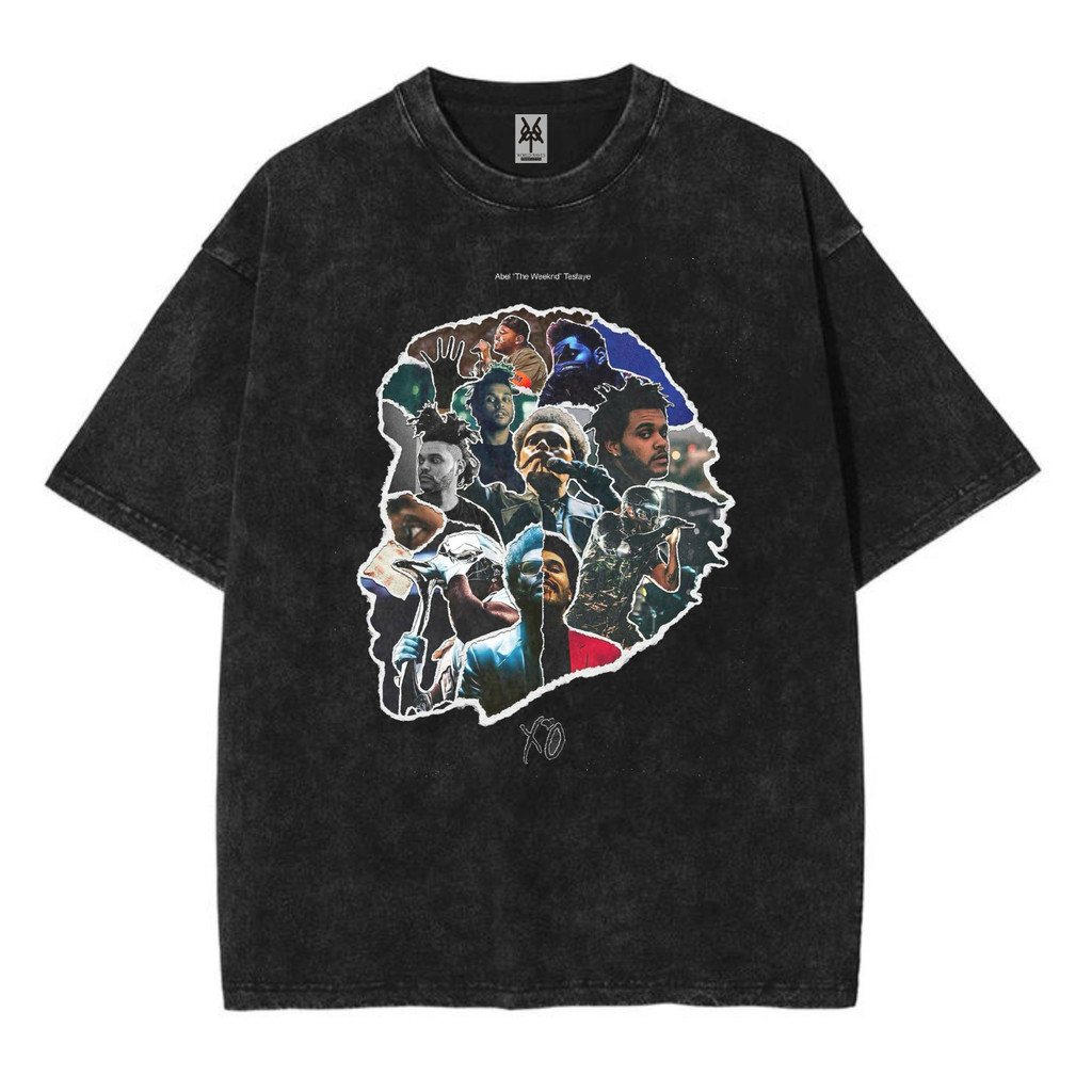 Kaos oversize the weeknd xo edition washed washing vintage tee