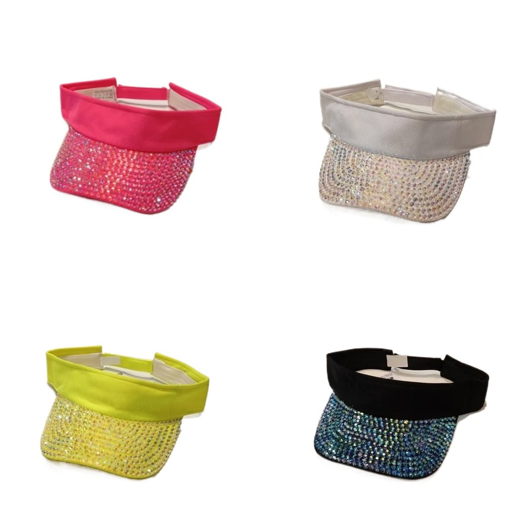 

Summer Bling Bling Sun Hats Adjustable Breathable UV Protection Visor Cap For Women Girls Outdoor Travel Sport Hiking Beach Hat