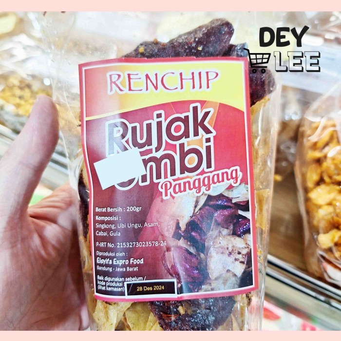 

Keripik Rujak Umbi Panggang RENCHIP 200g Singkong Ubi Ungu Cemilan Snack Bandung