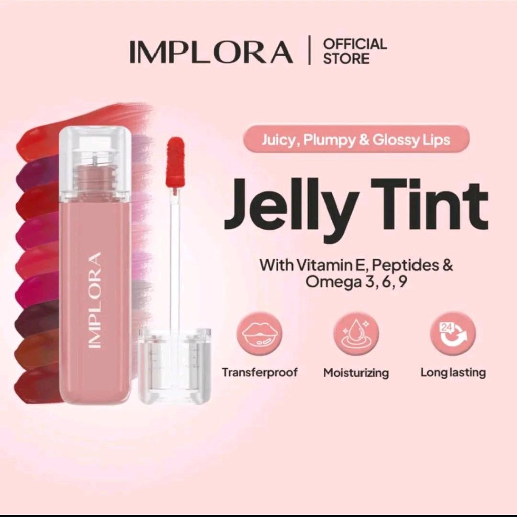 IMPLORA JELLY TINT - LIP TINT IMPLORA, Glossy Lipstick
