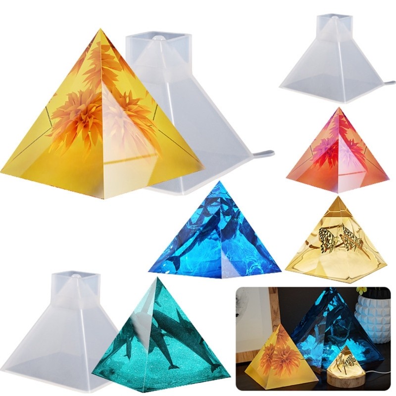 Silicone Pyramid Molds for Resin,Pyramid Silicone Molds for chakra Orgonite-Orgone Pyramid DIY Craft