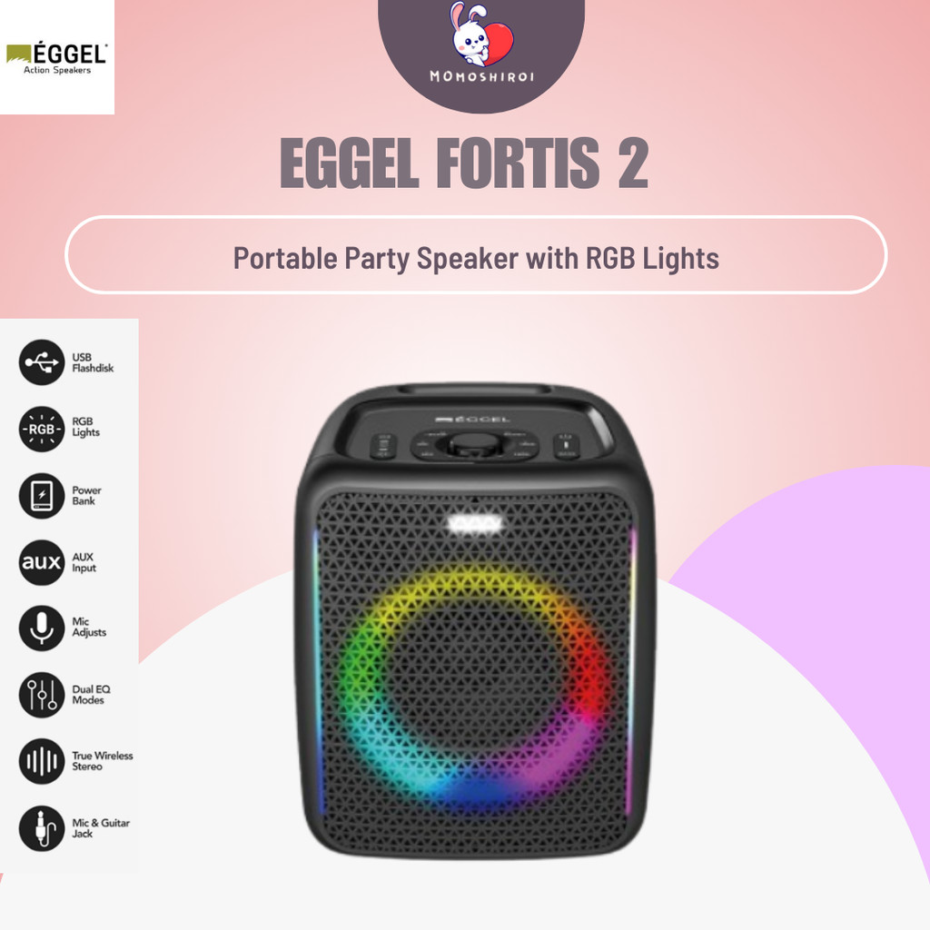 Eggel Fortis 2 Portable Party Speaker with RGB Lights