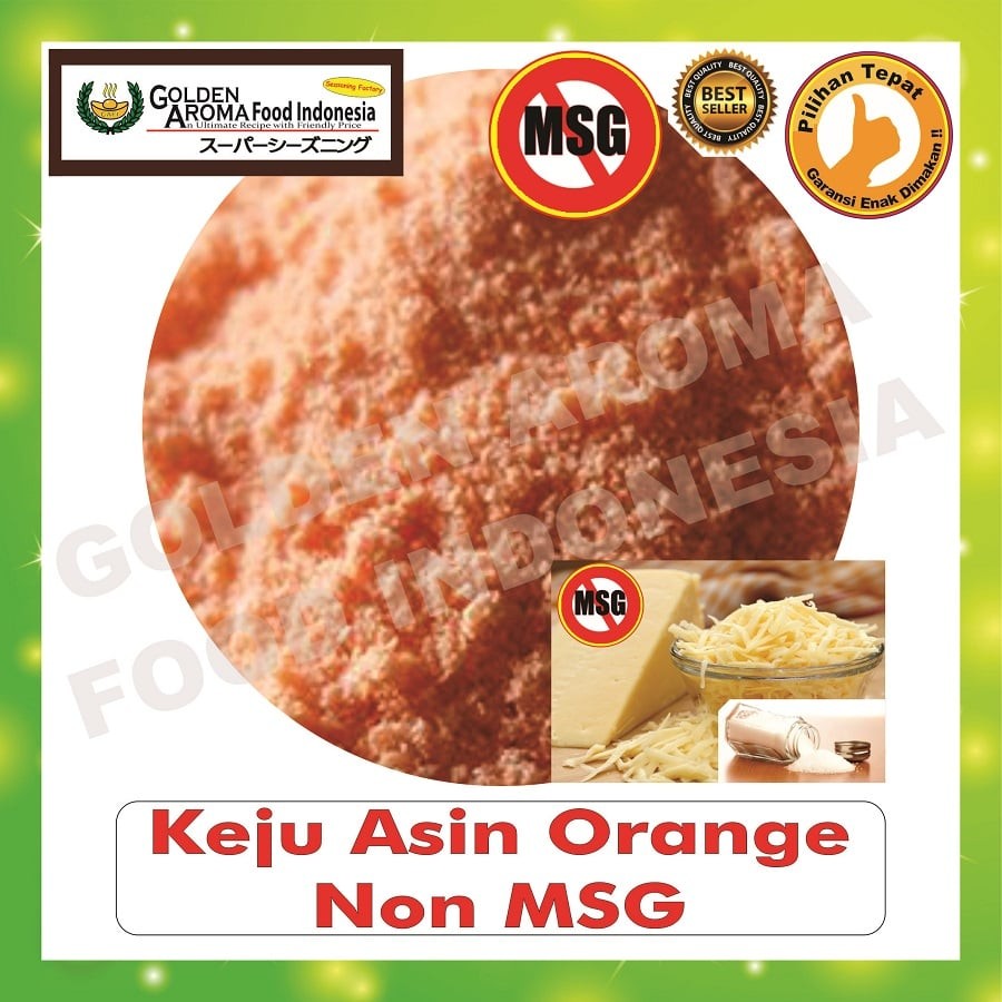 

Bubuk Tabur Rasa Keju Asin Orange Non MSG 1kg Bumbu saus Cheese Chese Murah Halal Seasoning Powder