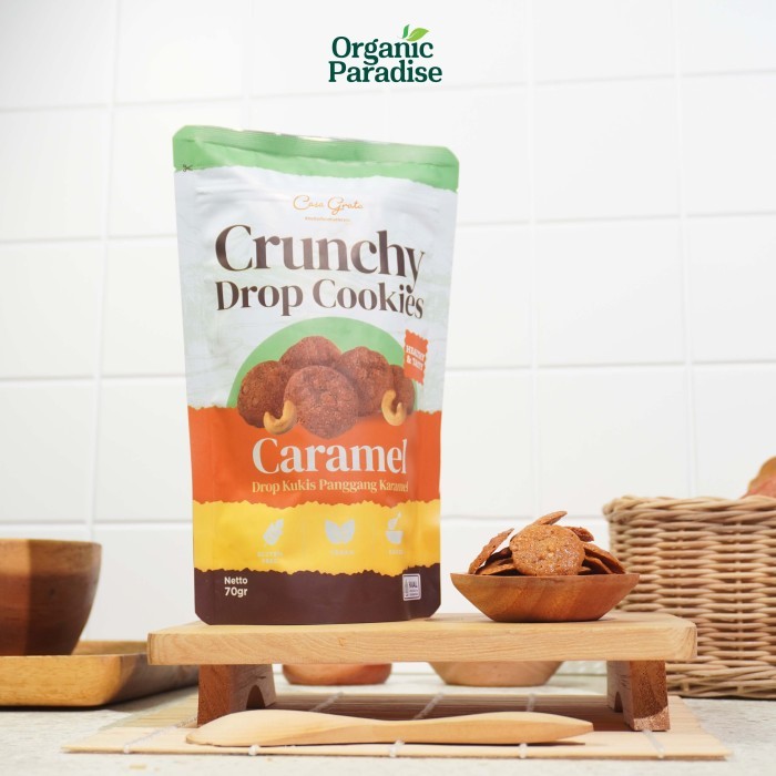 

Casa Caramel Crunchy Drop Cookies - Gluten Free & Vegan 70gram